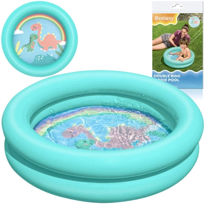 Piscină gonflabilă pentru copii Bestway cu două inele, mov
