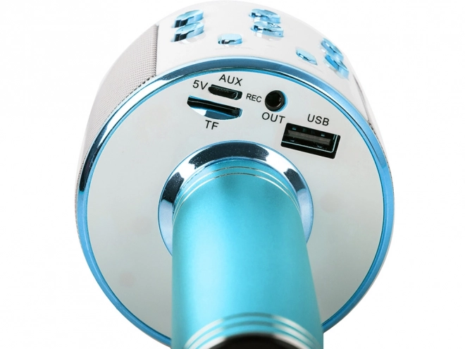 Mikrofon karaoke wireless cu difuzor – Albastru