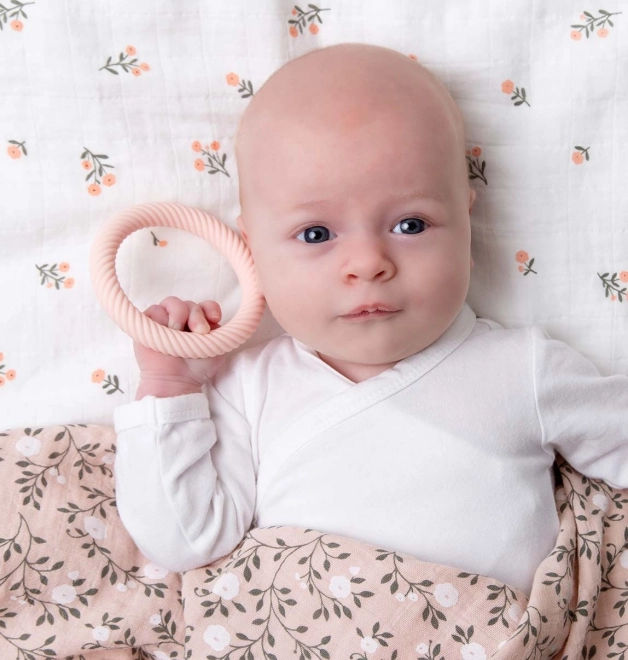 A Little Lovely Company Dinți din silicon cu frunze 2 bucăți – Căpșuni cu smântână