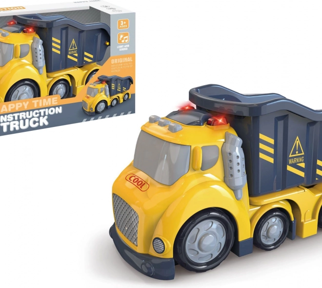 Camion basculant de construcții cu efecte