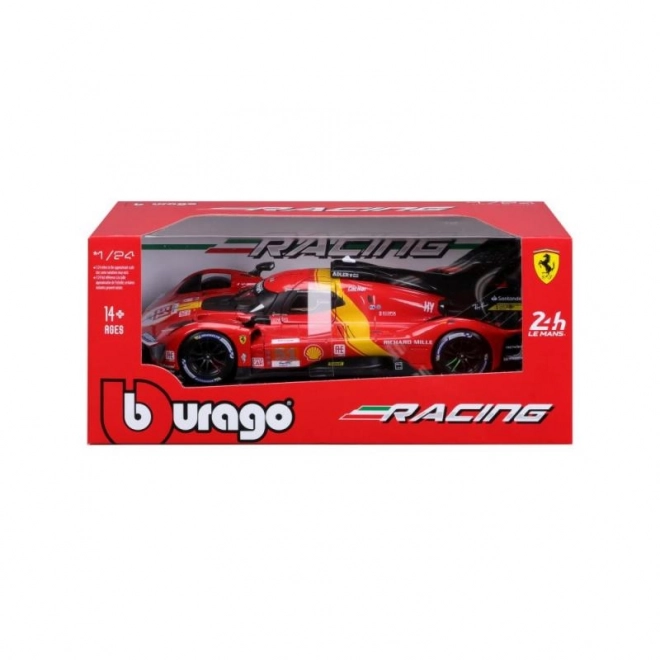 Model mașină Bburago 1:24 Ferrari Racing 499P LMH Roșu