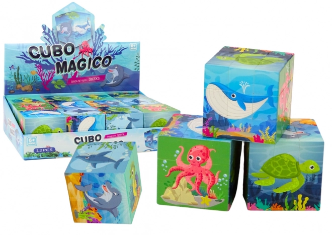 Cub magic educativ animalele marine puzzle joc logic