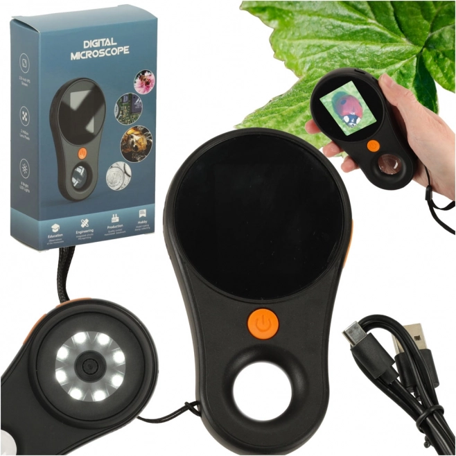 Microscop digital cu mărire 500x și cameră de 2 Mpx
