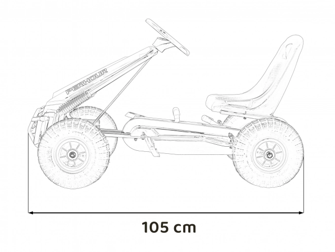 Gokart cu pedale AIR roz pentru copii