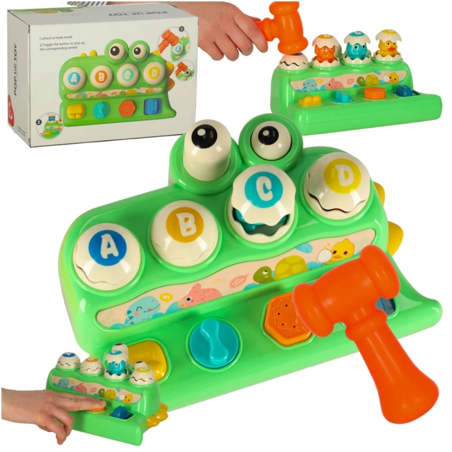 Joc interactiv cu ciocan Crocodil pentru copii 18m+