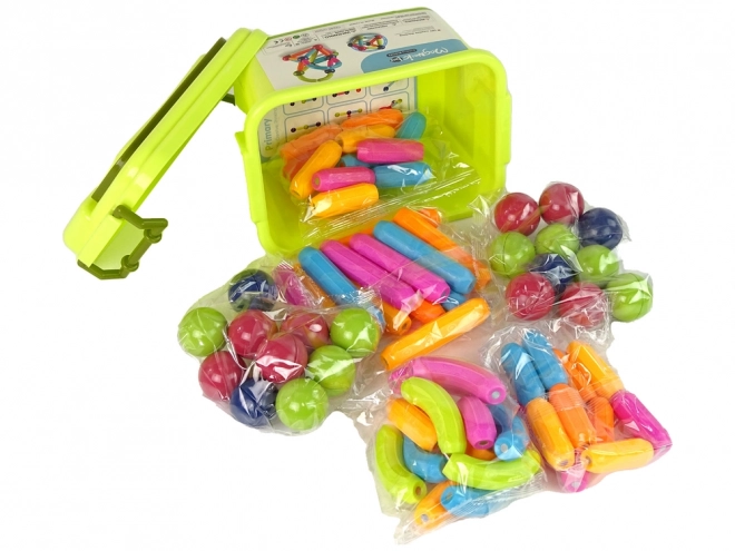 Blocuri magnetice educative set 68 piese