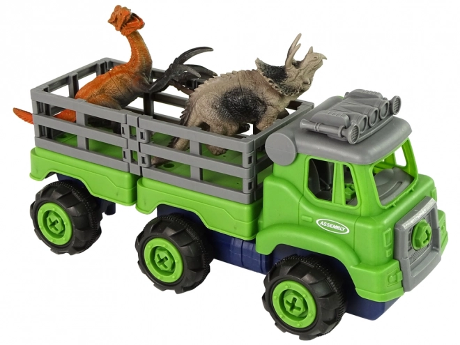 Camion de transport cu dinozauri