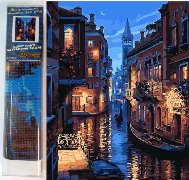 Pictură cu diamante Canalul Venețian 30x40 cm