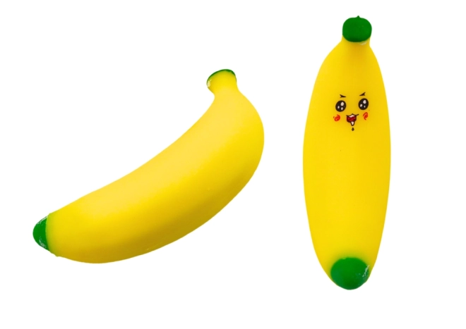 Banana antistres cauciucat extensibil galben
