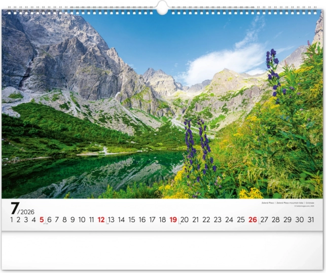 Calendar de perete Magicele Tatra 2026