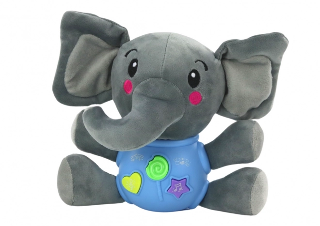 Elefant de pluș interactiv cântător 19 cm