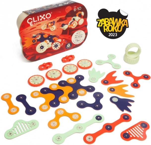 Clixo Mars Rovers - Set de construcții magnetic 30 Piese