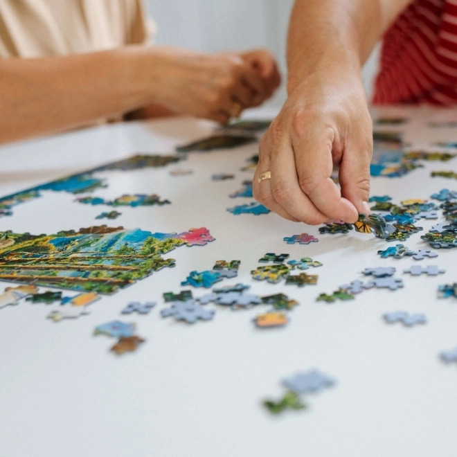 Puzzle panoramice Trefl Lacul Schliersee, Germania 1000 piese