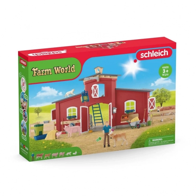 Set figurine marele hambar cu animale și accesorii Farm World