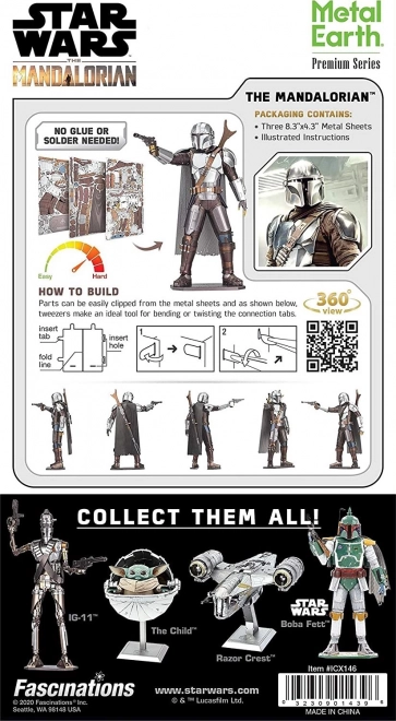 Puzzle 3D Metal Earth Star Wars Mandalorian Mando