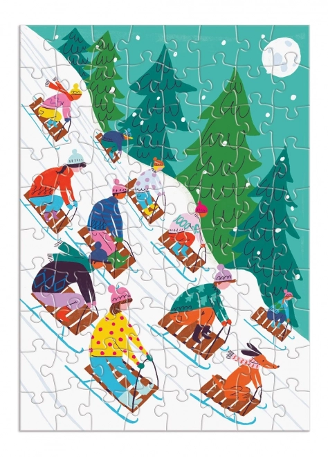 Calendar de advent Galison Puzzle cu 12 puzzle-uri