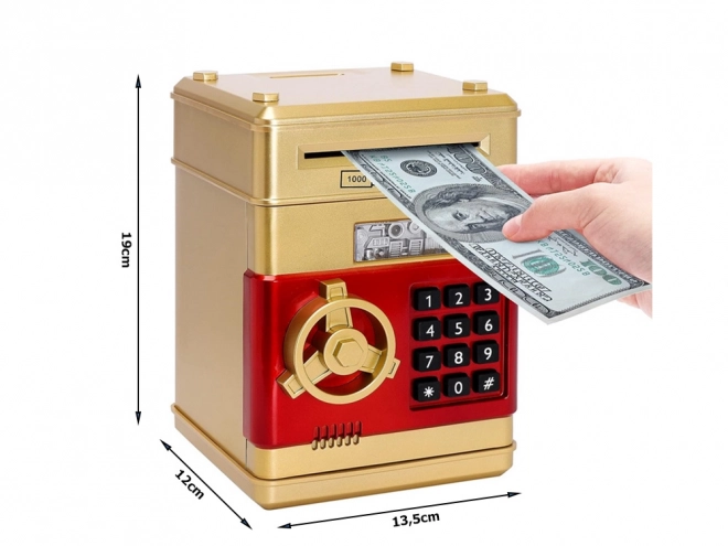 Seif interactiv cu cod PIN pentru monede și bancnote