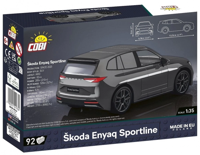 Set construcție mașină Skoda Enyaq Sportline din cărămizi