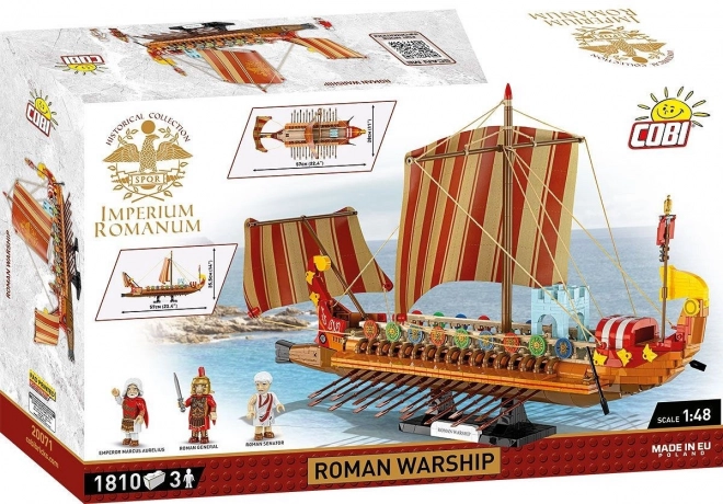 Imperiul Roman - corabie de război din blocuri construcție