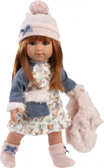 Păpușă realistă cu corp textil moale 35 cm Llorens NICOLE