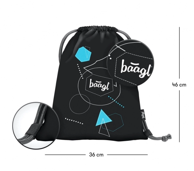 BAAGL Sac pentru încălțăminte Grafik negru