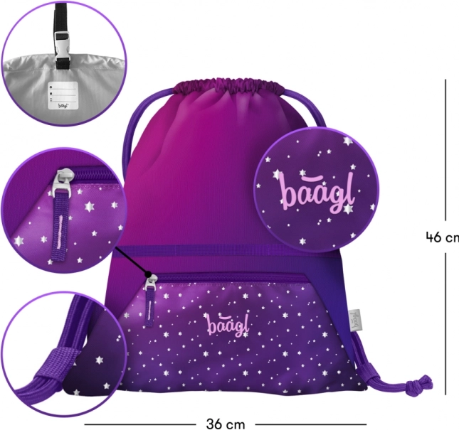 Set școlar Cai Inimă: rucsac, penar, săculeț, șorț, portofel