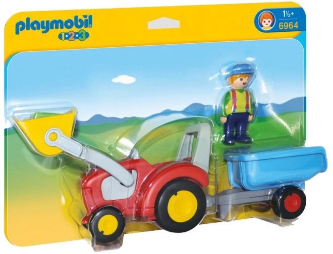 Tractor cu Remorcă Playmobil 1.2.3