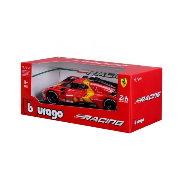 Model mașină Bburago 1:24 Ferrari Racing 499P LMH Roșu