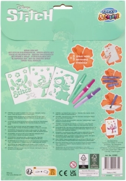 Set de pictură cu markere suflante Stitch A4