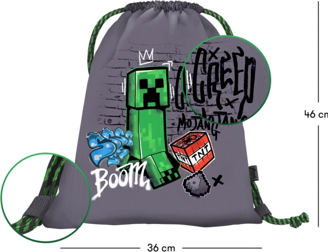 Set 3 Skate Baagl Minecraft TNT: Rucsac, Penal, Sac