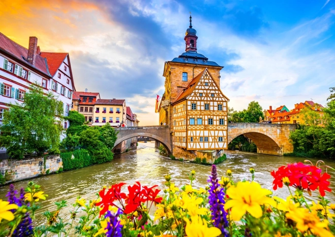 Puzzle orasul vechi Bamberg Germania 1000 piese