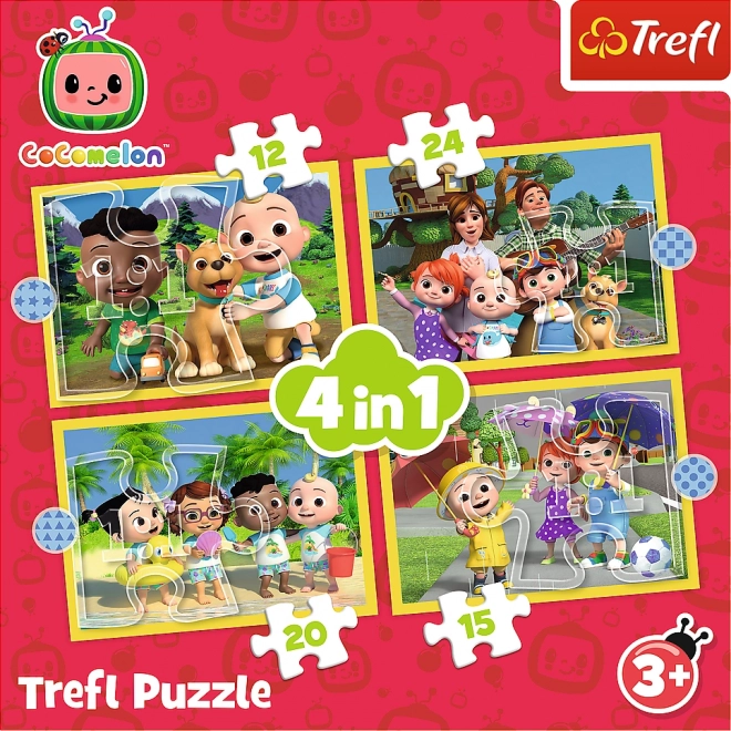 Puzzle Trefl Cocomelon Seznamte-vă 4-în-1