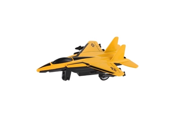 Avion de jucărie stíhačka din metal și plastic, cu întoarcere, 11 cm