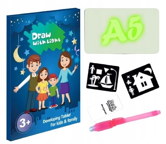 Tablă magică de desenat cu lumină A5