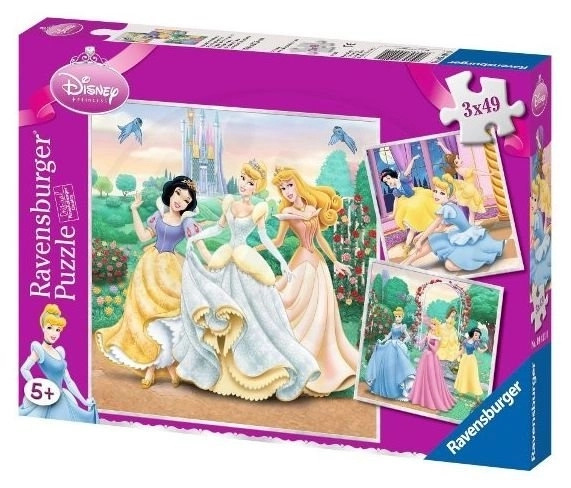 Puzzle Prințese Disney Sny 3x49 piese Ravensburger