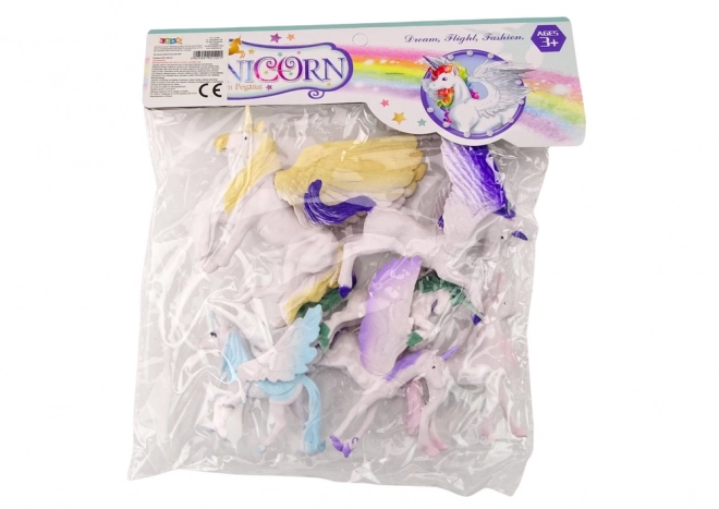 Set figurine unicorn pegaz cu aripi magice