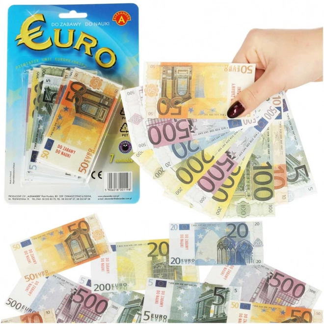 Set bancnote colorate euro pentru copii