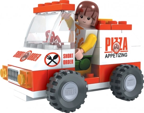 Set de construcție Dromader Auto Pizza 25204 56 piese în cutie 16,5x9,5x4,5cm