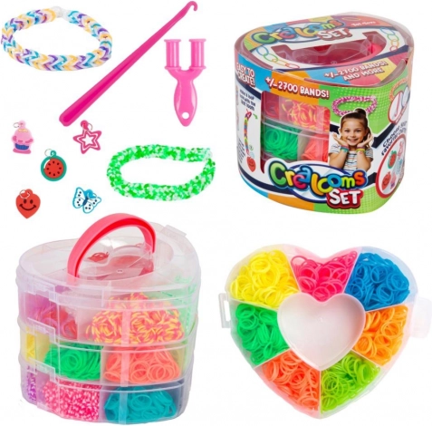 Creează-ți propria brățară - Set creativ cu elastice și unelte