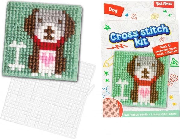 Set de broderie cu puncte în cruce, mix de tipuri în cutie