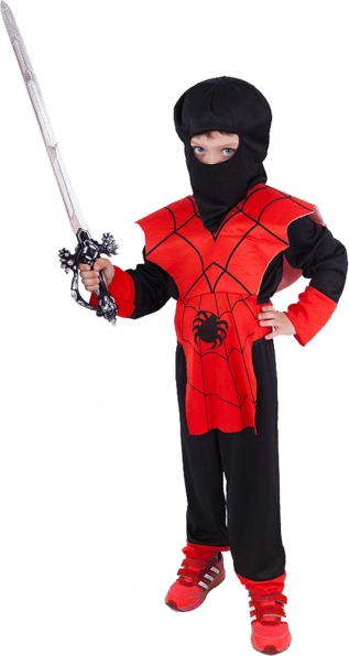 Costum de carnaval pentru copii Ninja Roșu