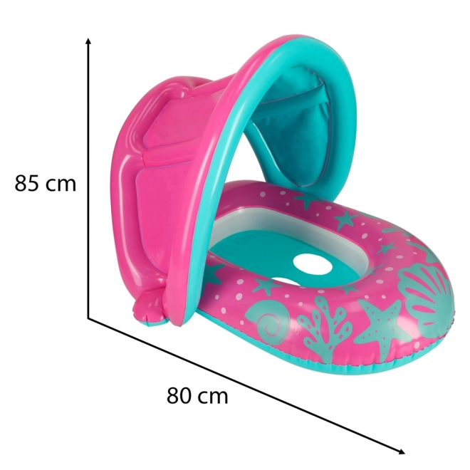 BESTWAY 34091 Barcă gonflabilă pentru copii cu scaun și copertină roz 1-2 ani 18 kg