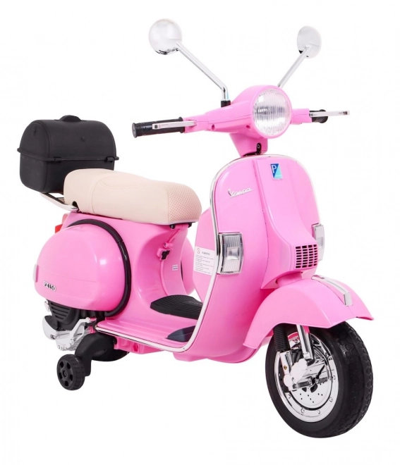 Scuter electric Vespa pentru copii roz