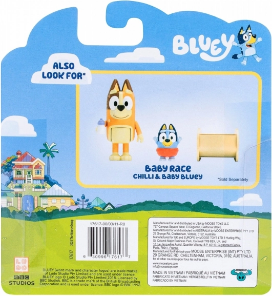 Set figurine Bluey 2 buc Baby Bluey și Chilli
