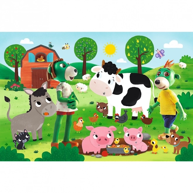 Puzzle maxi cu 24 de piese - Familia Treflik