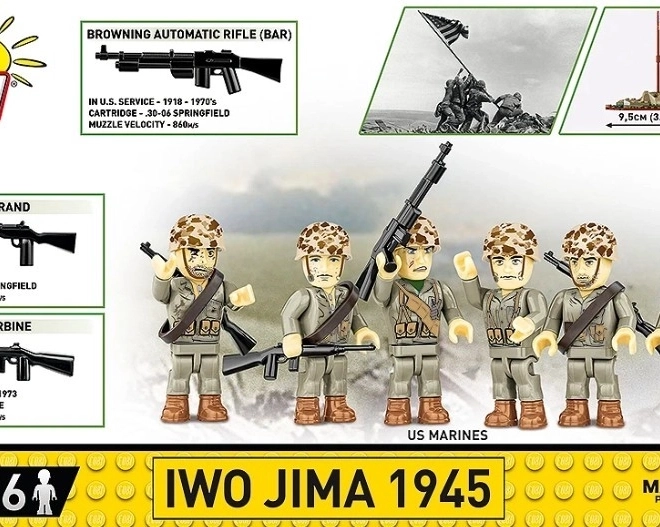 Cărămizi Ridicarea steagului pe Iwo Jima 1945 - 87 de piese