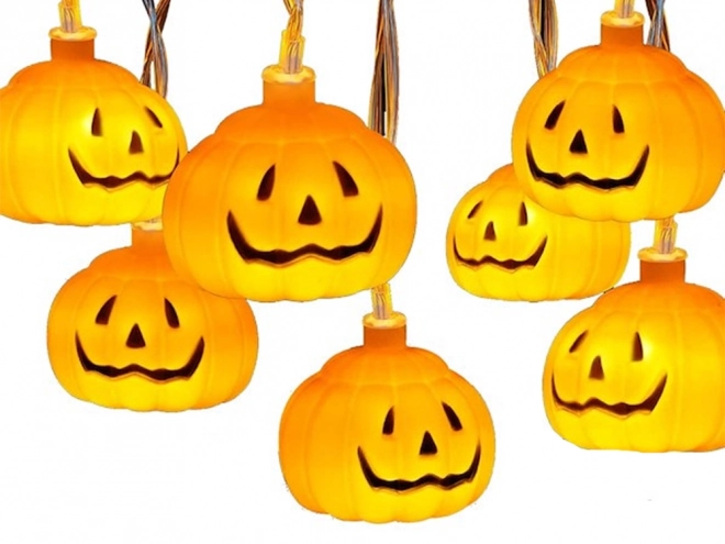 Ghirlandă luminoasă dovleac pentru Halloween 200 cm