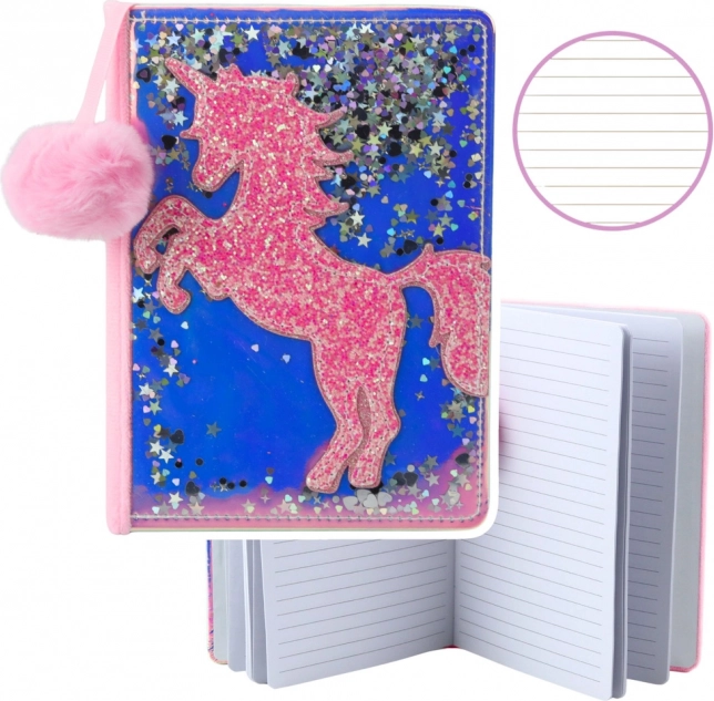 Caiet Unicorn Confetti Holografic A5, 80 foi