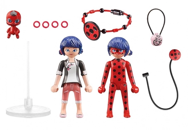 Set figurine Miraculum Marinette și Buburuza