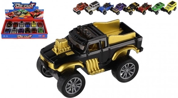 Mini-mașină off-road de teren cu mecanism de retragere - metal/plastic 6,5cm